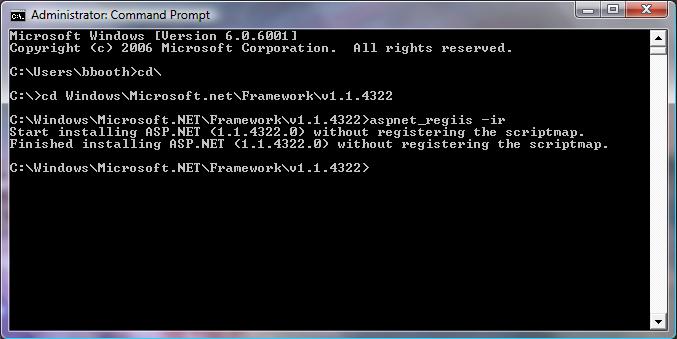 HOW TO SETUP ASP.NET V1.1 (VISUAL STUDIO .NET 2003) PROJECTS ON IIS7